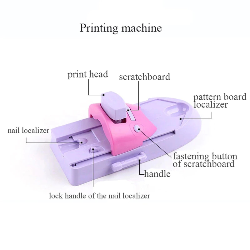 Nail Art Printer Drawing Printing Pattern Stamp Manicure Machine Stamper DIY Kit Nail Painting Machine Manual Nail Printing Mach