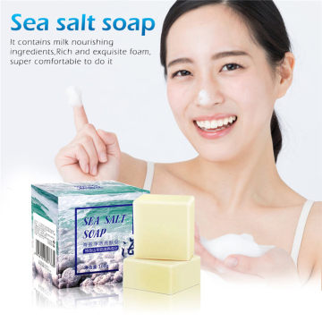 100g Removal Pimple Pore Acne Treatment Sea Salt Soap Cleaner Moisturizing Goat Milk Soap Face Care Wash Basis Soap TSLM1