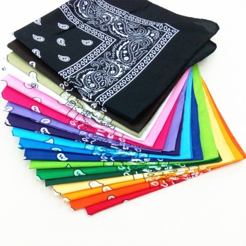 Unisex Men Women Cotton Bandana Hairband Cowboy Mens Biker Sports Headwear Wrist Hairwrap Double Sided Head Wrap Scarf Paisley