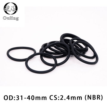 20PCS/lot Rubber Ring Black NBR Sealing O-Ring 2.4mm Thickness OD31/32/33/34/35/36/37/38/40mm O Ring Seal Gasket Oil Ring Washer