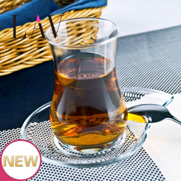 LAV Turkey Sri Lanka Black Tea Cups Saucer Set Pastoral Style Bohea Teacup Hot Drinks Glass Coffee Mug Sake Spirit Shot Glasses