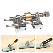 Stainless Steel Side Clamping Fixed Angle Honing Guide for Wood Chisel Planer Blade Flat Chisel Edge Sharpening QE