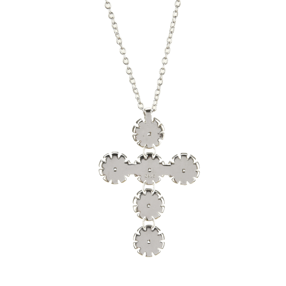 ANDYWEN 925 Sterling Silver Margherita Crystal Cross Necklace Dias 2020 Korea Women High Quality Zircon AAA Necklace Jewelry
