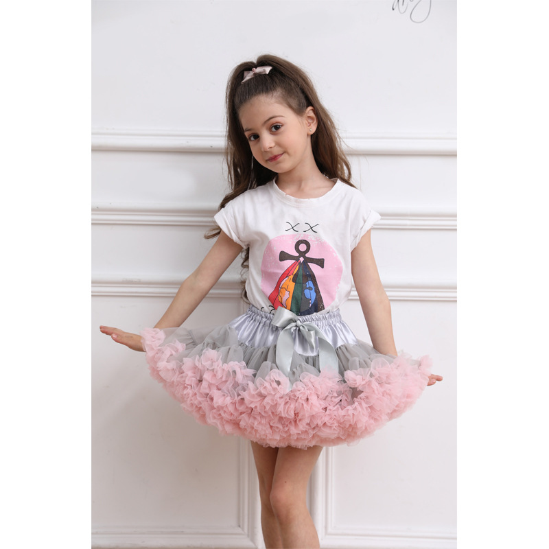 New Toddler Children Skirts Baby Girls Tutu Skirt Fluffy Kids Ballet Bow Princess Party Dance Skirts Lace Skirts Girls Clothes