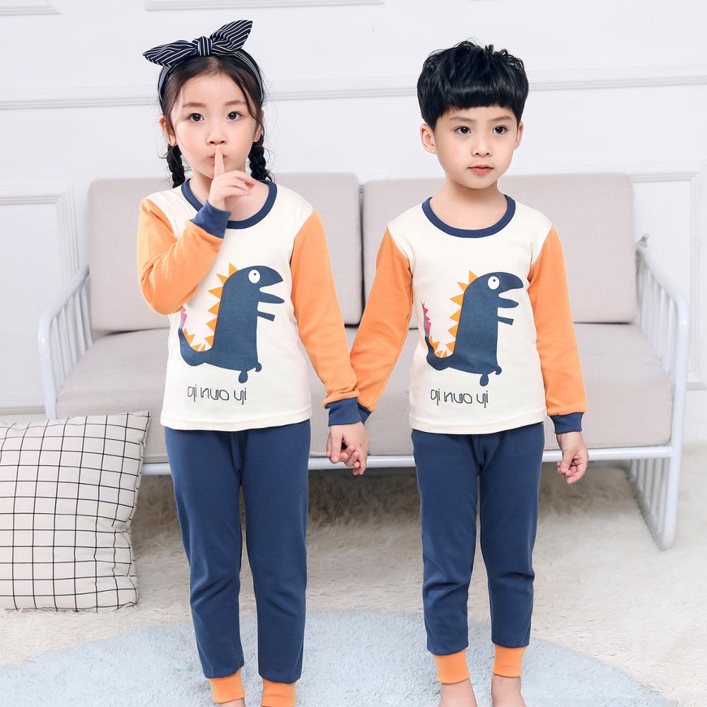 Kids Children Pajamas Girls Boys Sleepwear Nightwear Baby Infant Clothes All Cotton Pajamas SetS For 5-13 Years