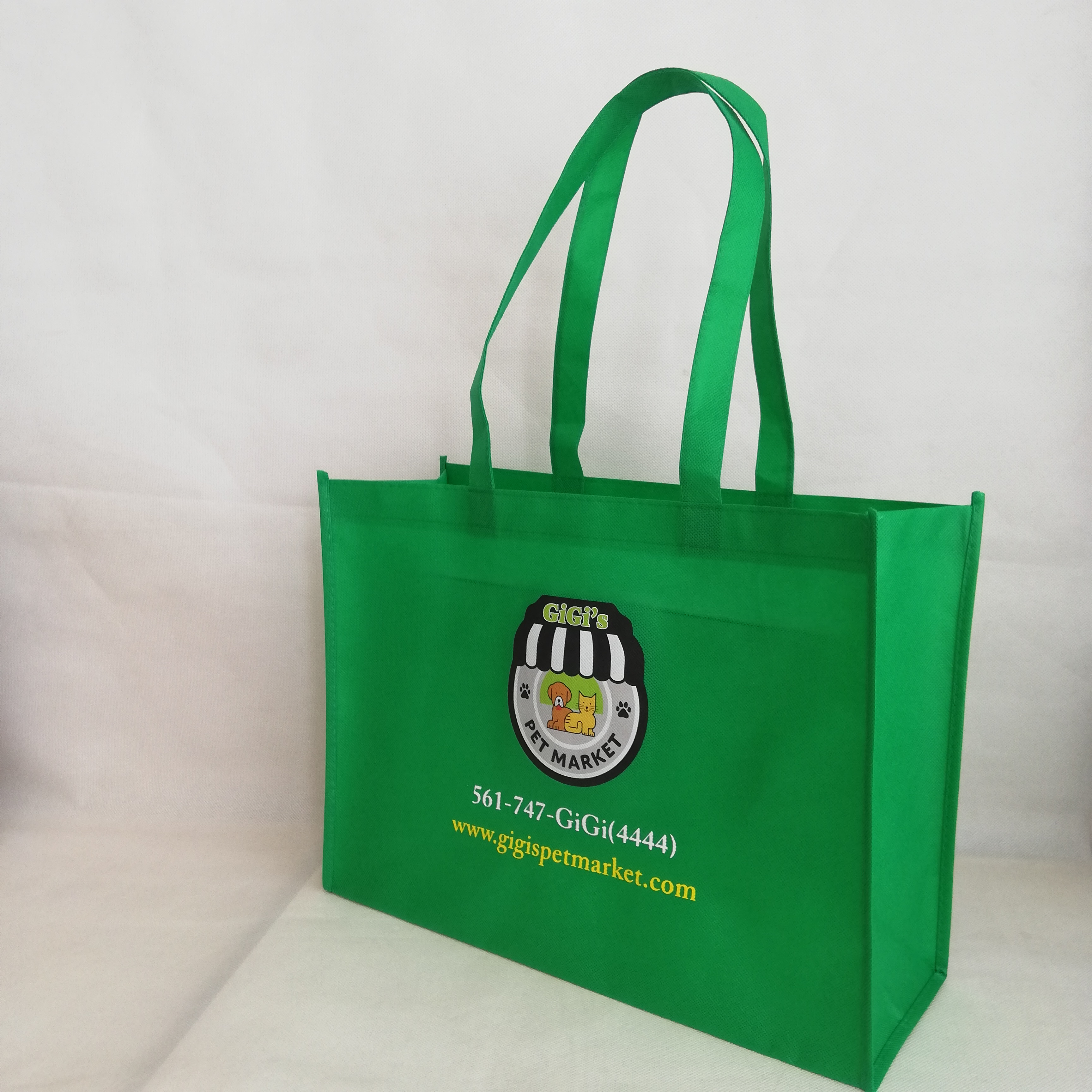 1000pcs/lot Reusable Promotion Non-woven Bags Custom Shopping Bag with Your Logo Market Store Banquet Using Wholesales