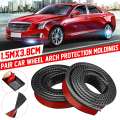 2pcs 1.5m Rubber Car Mudguard Trim Wheel Arch Protection Moldings for most cars trucks SUVs Car Styling Moulding