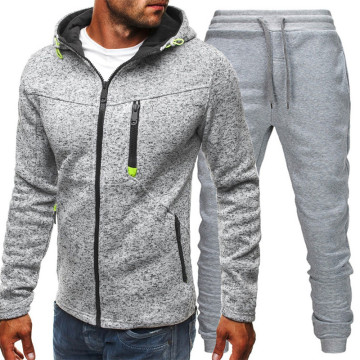 Casual Men Sets Tracksuit Zipper Hooded Hoodies Sweatshirt Outfit Sportswear Two Piece Set Men Clothing Male Suit Ropa Hombre