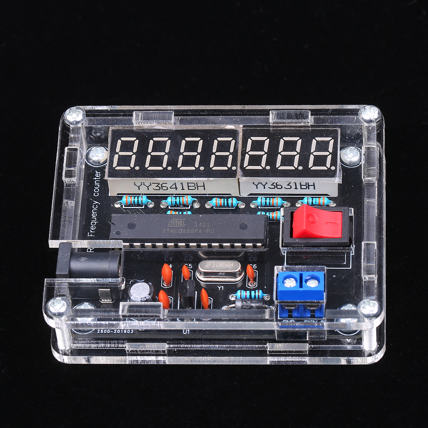 USB 5V-12V 10MHz Frequency Meter DIY Kit 0.000 001Hz Resolution Frequency Counter AVR Frequency Counter Cymometer Measurement