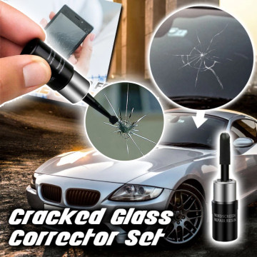 Clean the cracked surface Windshield Repair Agent Automotive Glass Nano Repair Fluid Car Window Glass Crack Chip Repair Tool 3ml