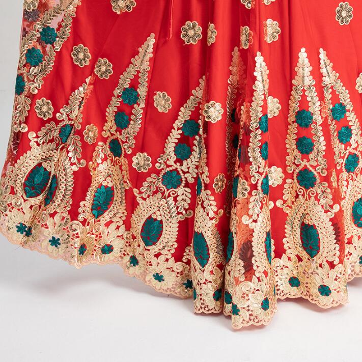 Sarees India Traditional Woman Wedding Costume Ethnic Style Lehenga Choli Performance Suits top+skirt+scarf+pants