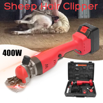 400W 2400rpm Efficient Electric Sheep Goat Shearing Machine Clipper Farm Shears Cutter Wool Scissor Cut Machine With Box 4000mAh