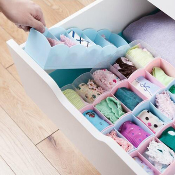 6Colors Home Storage Five Grid Storage Box Multi-Function Desktop Drawer Clothing Storage Box Underwear Socks Bra Ties Organizer