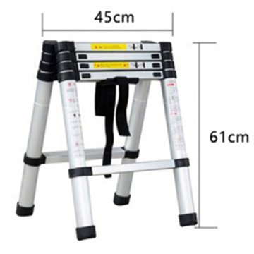 1.4M+1.4M Thickened Aluminum Alloy Telescopic Ladder Multi-purpose Herringbone Ladder Portable Home Folding Engineering Ladder