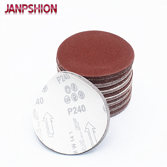 JANPSHION 100pcs 5" 125mm Peel & Stick Sandpaper Sanding Disc for Sander with Grit 60 80 120 180 240 320 400 600 800 1000 1200