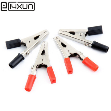 4pcs 50mm Plastic Handle Test Probe Metal Alligator Clips Connector Connect Socket Plug for Battery