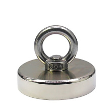 F200*2 Strong Neodymium Pot Magnet With Eyebolt For Fishing