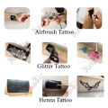 208pcs Small Design Henna Tattoo Stencils Set for Women,Kids Glitter Tattoos Drawing Template for Body Paiting 10 Sheet