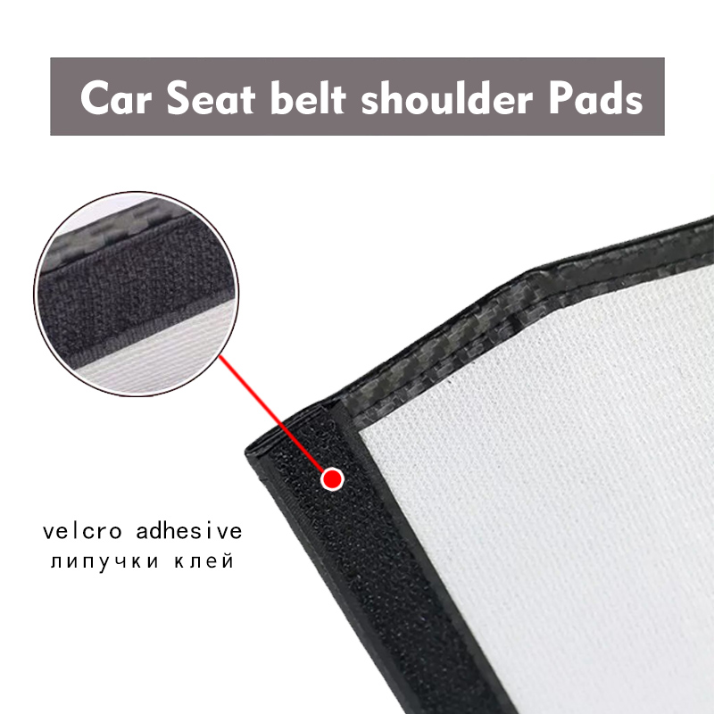Car Safety Belt Cover For Mazda Sport Carbon Fiber Leather Car Safety Seatbelt Shoulder Pad