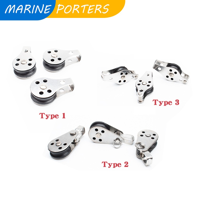 20piece 25MM Marine Boat Pulley Blocks Rope Stainless Steel For Kayak Parts Yacht Boat Marine Hardware Sailing Rv Accessories