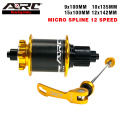 ARC 32 Holes Carbon Fiber MTB Hub 6 Pawls 114 Clicks Micro Spline Disc Brake 4 Sealed Bearings Bicycle Hub 8 9 10 11 12 Speed