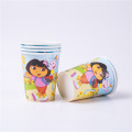 Dora the Explorer Theme Kids Disposable Tableware Birthday Party Decoration Tablecloth Paper Cups Plate Baby Shower Supplies