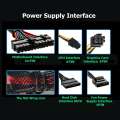 750W 12cm Red LED Fan PC Power Supply ATX 12V Desktop Computer Gaming Power Supply 1x24P+1x4P+1x6P+ 2x(1*4Pin+1*SATA)
