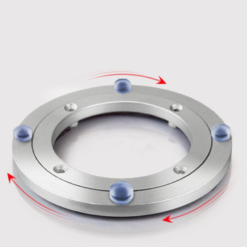 High quality Aluminium Alloy Lazy Susan silencer Rotating Bearing Turntable Swivel Plate for glass marble round table