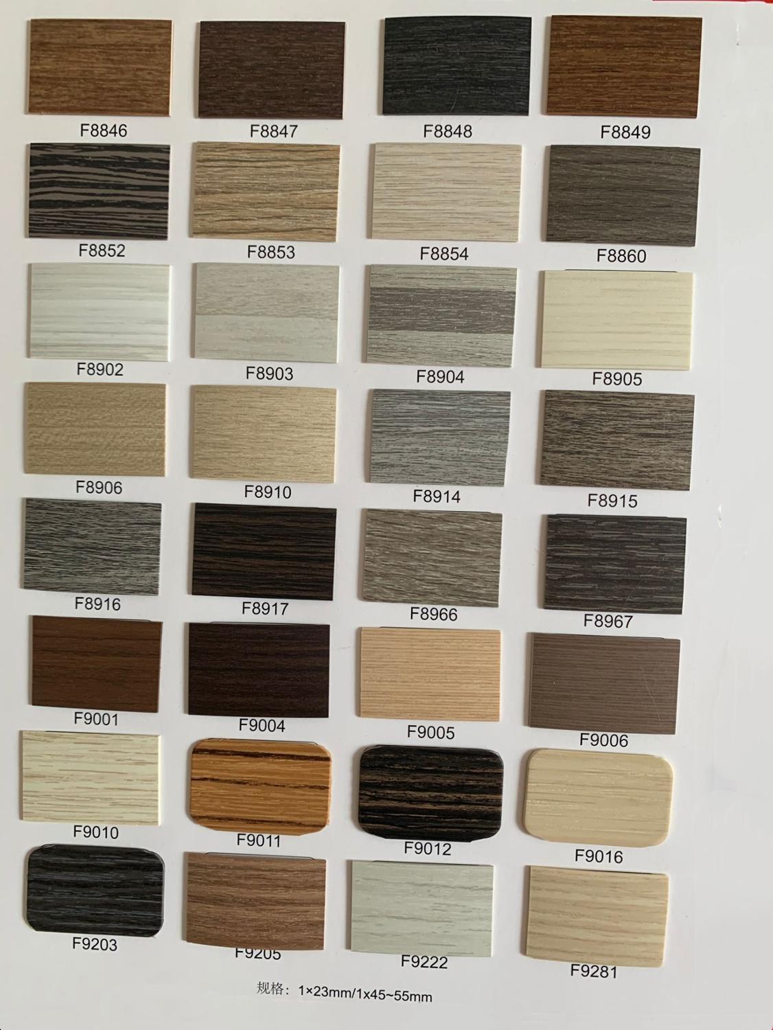 Flame Retardant Edge Banding Edgebands for Formica Board Panel 23mm 55mm x 5m PVC ABS Wood Grains