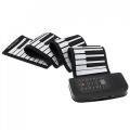 88 Keys Roll Up Electronic Piano Rechargeable Silicone Flexible Keyboard Organ Built-in Speaker Support MIDI Bluetooth hot