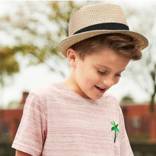 Children Sunhat Kids Summer Beach Straw Hat Jazz Panama Trilby Fedora Hats British Cap Breathable Baby Hats Girls Boys Sunvisor