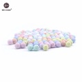 Let's Make Silicone Sesame Candy Colors Round Beads 50PC 15mm DIY Rattles Nursing Necklace Chewable Silicone Beads Baby Teether