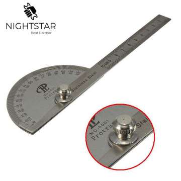 10cm Stainless Steel 180 Protractor Angle Finder Rule Measure Machinist Tool Craftsman Rule Ruler Machinist Goniometer