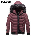 Men's Parka Side Striped Thicken Warm Jackets Coats 2020 Winter New Hooded Windproof Parkas Jacket Male Autumn Windbreak Outwear