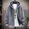 Men's Sweater Cardigan Winter Wool Liner Hooded Sweaters Thick Warm Knitted Men Slim Sweater Coat 2020 Mens Jacket Clothing XXXL