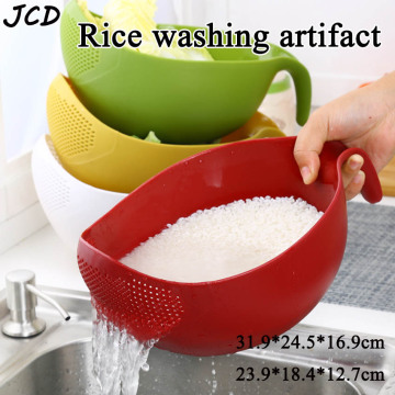 JCD 1pcs Rice Washer Quinoa Strainer Cleaning Veggie Fruit Kitchen Tools with Handle Newest