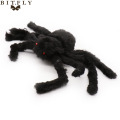 1pcs Novelty Halloween Decoration 30cm Horror Black Furry Soft Plush Fake Spider Joke Prank Props Party Supply Trick or Treat