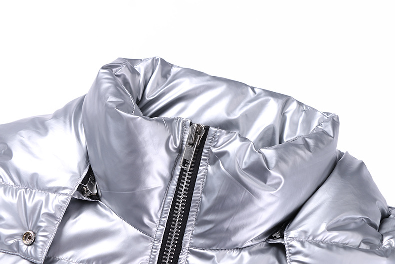 Loose Sliver Hoodie Puff Jacket