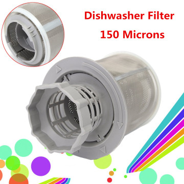 2 Part Dish Washer Mesh Filter Set Grey Inner Screen Filters Dish-washing Machine Replacement for Kitchen Drains Tool Parts