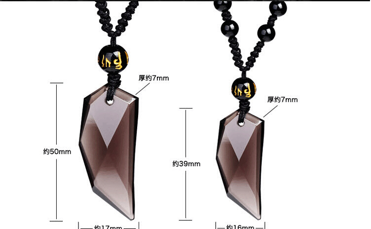 2019 new natural ice Obsidian wollastonite pendant men's wollastonite hook student couple pendant accessories