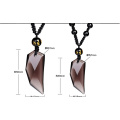 2019 new natural ice Obsidian wollastonite pendant men's wollastonite hook student couple pendant accessories