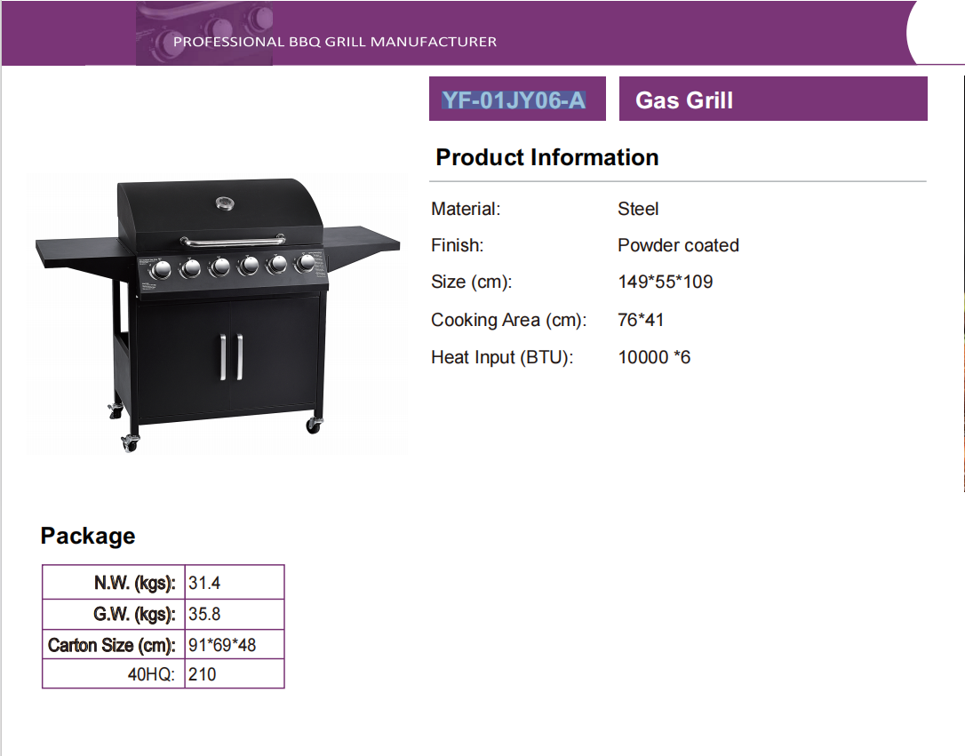 Gas Grill WN-01JY06-A A