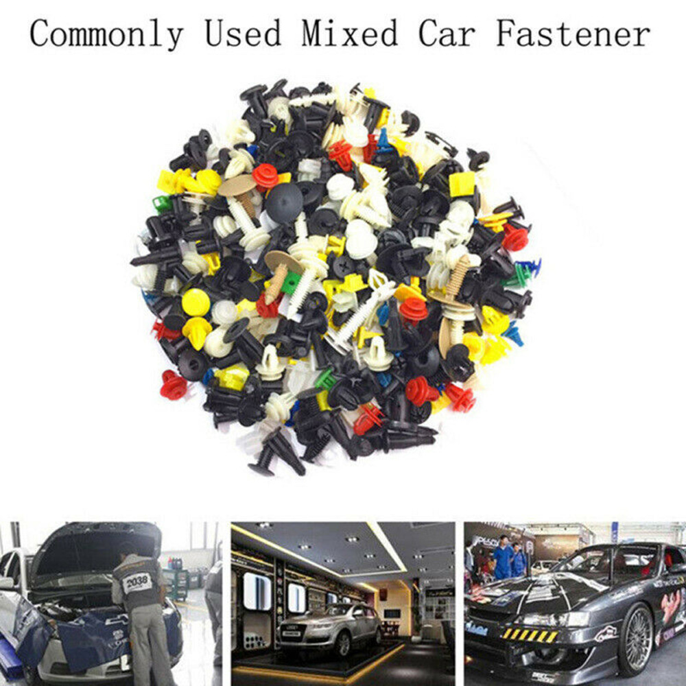 1000Pcs Universal Auto Fastener Clips Car Fender Liner Mixed Car Door Bumper Fenders Fastener Retainer Rivet Push Pin Clip