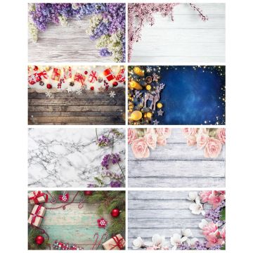 Scopiso Photography Backdrops Wooden Board Spring Flowers Tassel Planks Christmas Party Decoration Photo Background Studio Props