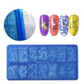 6*12cm Cute Unicorn Nail Stamping Plates Stainless Steel Cloud Heart Rose Star Stripe Pattern Stencil Nail Art Stamp Templates