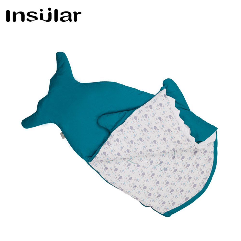 Insular Baby Shark Sleeping Bag Winter Newborn Cute Prams Bed Swaddle Blanket Wrap Bedding Baby Sleeping Bag