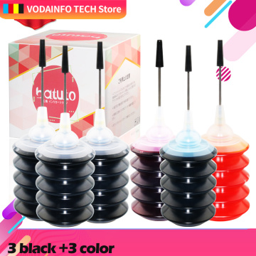 QSYRAINBOW 4 Pcs Black Universal 30ml dye ink K C M Y Refillable Ink kit For HP for Canon for Brother for Epson printer