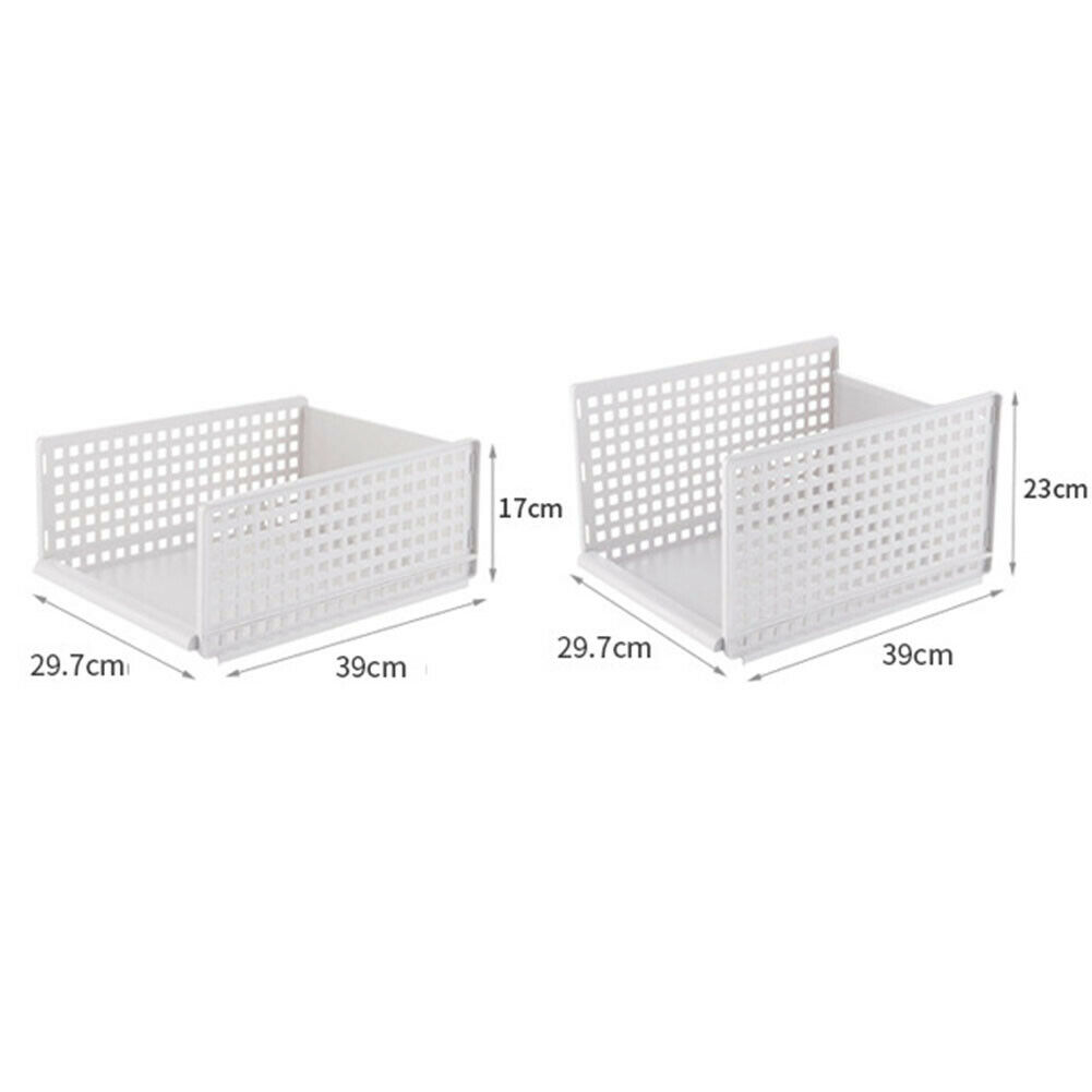 Stackable Wardrobe Closet Organizers Multifunctional Plastic Storage Shelves Foldable Drawers Cabinet Cube Basket Containers