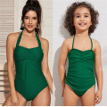 One-Piece Family Swimsuit Beach Mother Mom Daughter Matching Swimwear Mommy and Me Bikini Dresses Clothes Women Girls Bath Suits