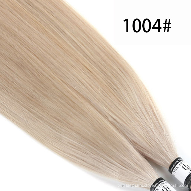 flat tip hair extension Wholesale black flat tip cuticle aligned virgin human hair extension vendors remy hair flat tip